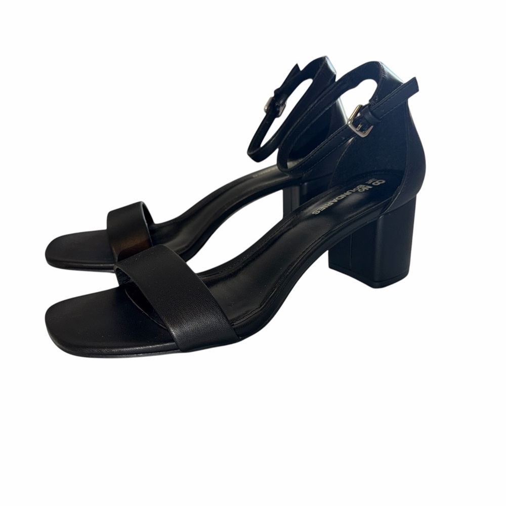 🚨CLEARANCE SALE🚨 Black squared Block Heel Ankle Strap summer Sandals - Picture 5 of 5